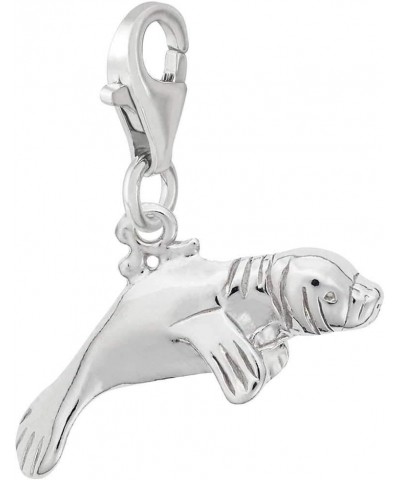 Manatee Charm with Lobster Clasp Sterling Silver $16.80 Bracelets