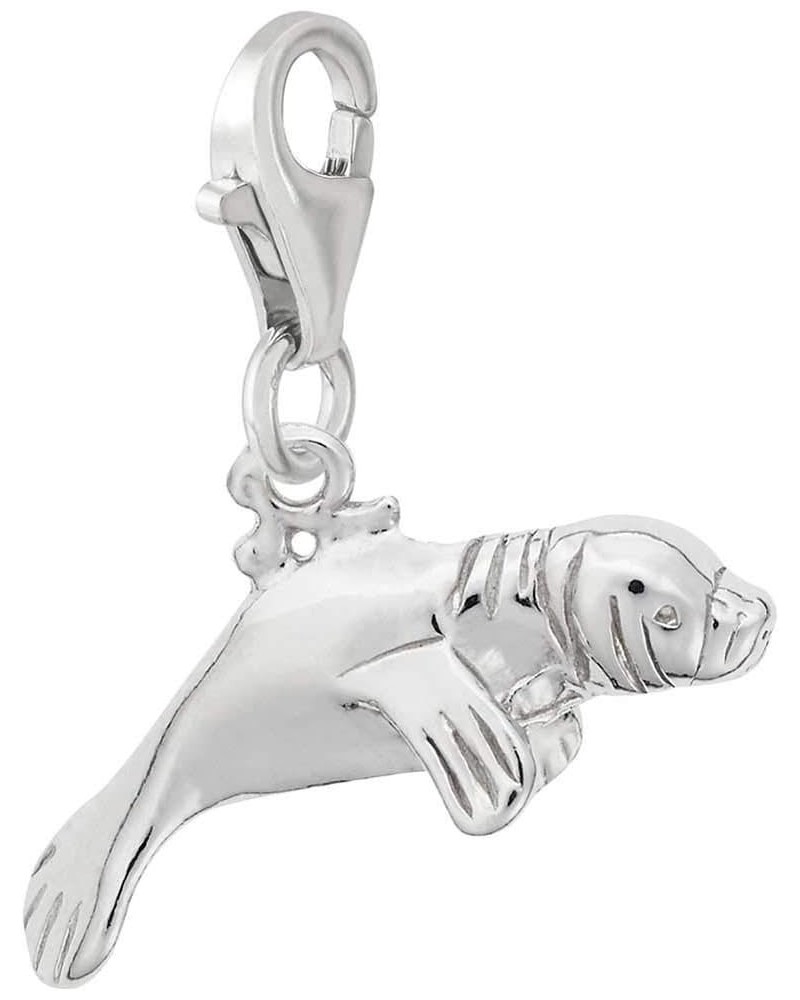 Manatee Charm with Lobster Clasp Sterling Silver $16.80 Bracelets