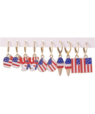 American Flag Earrings Patriotic Red White Blue USA Earring,4th of July Drop Dangle Earring Independence Day Earrings Jewelry...