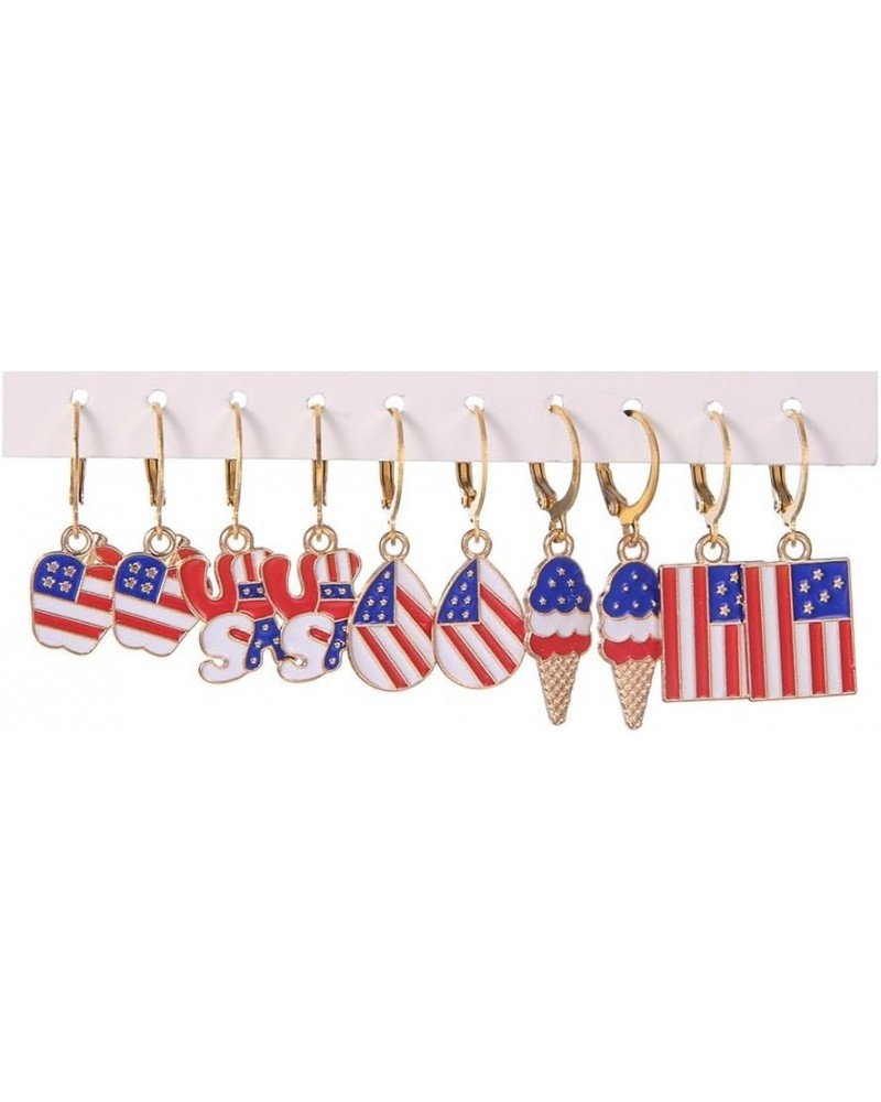 American Flag Earrings Patriotic Red White Blue USA Earring,4th of July Drop Dangle Earring Independence Day Earrings Jewelry...