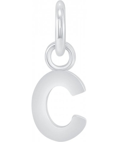 Solid 10k White Gold Personalized Mini Initial Letter A-Z Pendant Necklace 22.0 Inches C $38.95 Necklaces