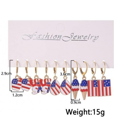 American Flag Earrings Patriotic Red White Blue USA Earring,4th of July Drop Dangle Earring Independence Day Earrings Jewelry...