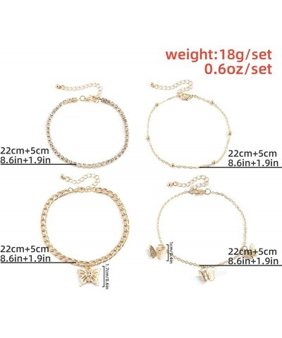 Anklet Bracelets For Women Dainty Multilayer Sparkle Anklet Foot Chain For Women Teen Girls Party Summer Beach Jewelry GOLD $...