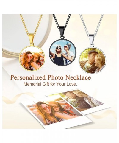 Picture Necklace Personalized Custom Dog Tag/Disc/Heart Pendant Picture Jewelry Engraved Memory Chain with Photo Name Customi...