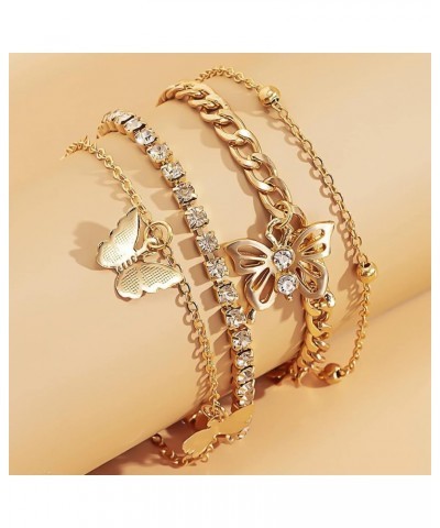 Anklet Bracelets For Women Dainty Multilayer Sparkle Anklet Foot Chain For Women Teen Girls Party Summer Beach Jewelry GOLD $...