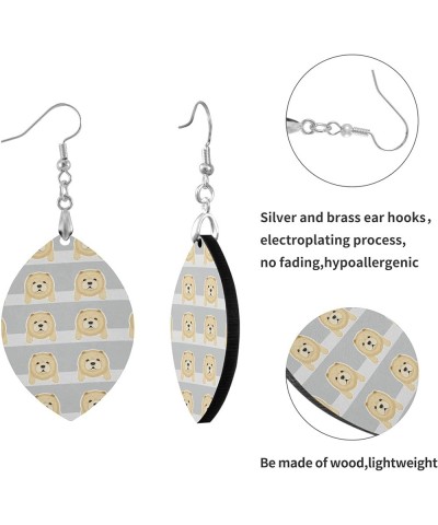 Fashion Copper Plated Silver Earring Wood Drop/Leaf Lightweight Earrings Leaf(2.9x1.2in) Multi 5 $7.66 Earrings