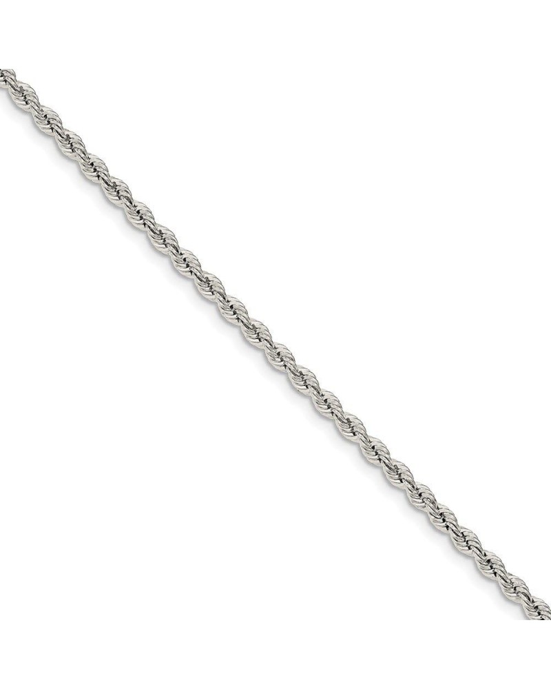 925 Sterling Silver 3mm Solid Rope Chain Necklace - with Secure Lobster Lock Clasp 8.0 Inches $45.59 Necklaces