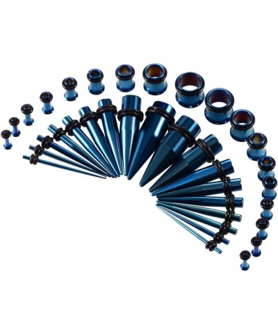 36 Pieces Ear Stretching Kit 14G-00G Stainless Steel Tunnel Plugs Tapers Piecing Set Body Piercing Jewelry blue $8.67 Body Je...