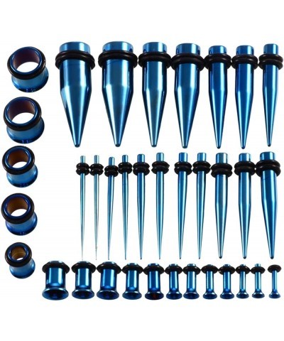 36 Pieces Ear Stretching Kit 14G-00G Stainless Steel Tunnel Plugs Tapers Piecing Set Body Piercing Jewelry blue $8.67 Body Je...