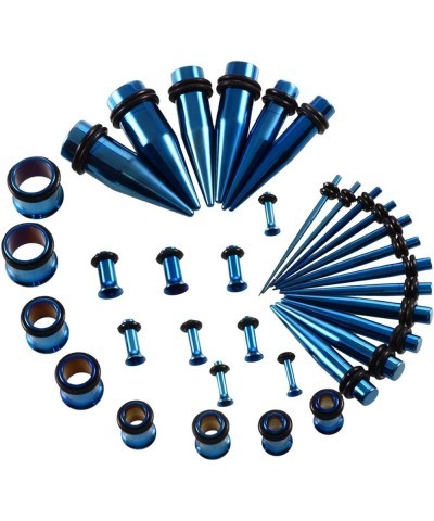 36 Pieces Ear Stretching Kit 14G-00G Stainless Steel Tunnel Plugs Tapers Piecing Set Body Piercing Jewelry blue $8.67 Body Je...