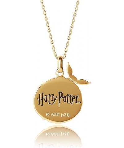 Wizarding World Golden Snitch Initial Pendant Necklace, Flash Plated, 18", Choose Letter Yellow H $22.55 Necklaces