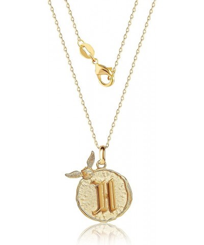 Wizarding World Golden Snitch Initial Pendant Necklace, Flash Plated, 18", Choose Letter Yellow H $22.55 Necklaces