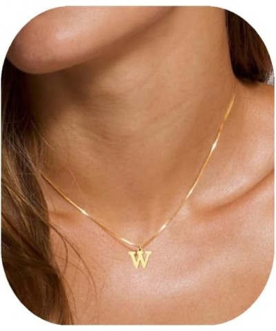 Initial Necklaces for Women Girls, Dainty Gold Necklace for women Trendy A-Z Initial Necklace Gold Chain Necklace Herringbone...