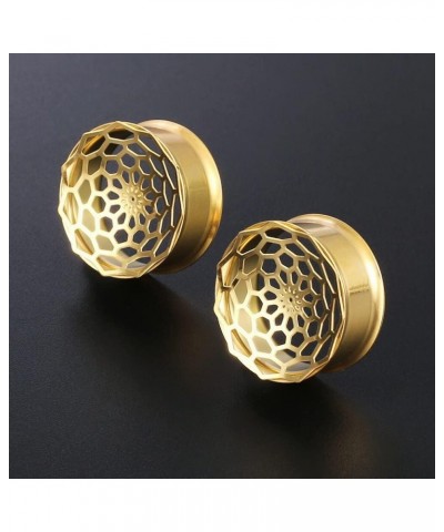 2 PCS Hypoallergenic 316 Stainless Steel 0G-1" Sunflower Ear Gauges Single Flared Ear Tunnels Fashion Expander Stretcher Body...