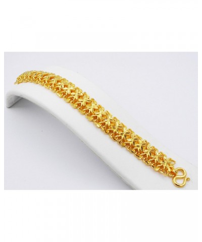 Flower Lai Thai Gold Plated Bangle 22k 24k Thai Baht Yellow Gold Filled Jewelry Bracelet 7 inch For Women $25.99 Bracelets