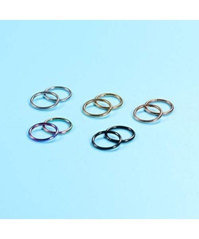 Grade 23 Titanium 6mm to 14mm Body Piercing Rings for Nose Ear Lip Septum Conch Daith Lobe Helix Tragus Cartilage 20G 18G 16G...