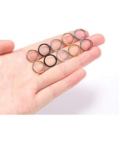 Grade 23 Titanium 6mm to 14mm Body Piercing Rings for Nose Ear Lip Septum Conch Daith Lobe Helix Tragus Cartilage 20G 18G 16G...