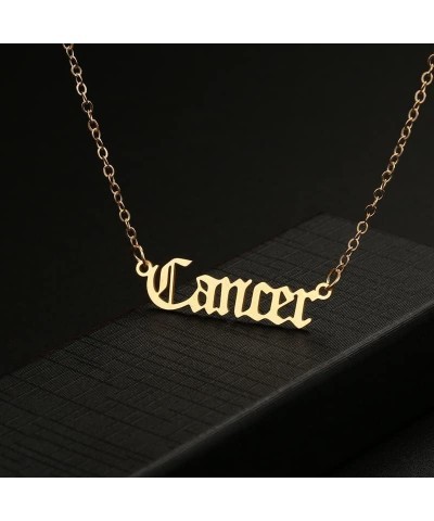 18K Gold Plated Astrology Necklace Jewelry 12 Zodiac Pendant Horoscope Constellations Necklace for Women Girls Aries $5.99 Ne...