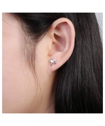 Cute Butterfly Stud Earrings Sterling Silver Ear Cuff Zircon Butterfly Earrings for Women and Girls Style 6 $7.94 Earrings