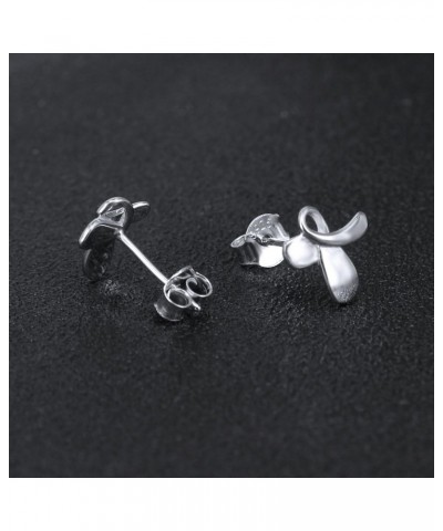 Cute Butterfly Stud Earrings Sterling Silver Ear Cuff Zircon Butterfly Earrings for Women and Girls Style 6 $7.94 Earrings