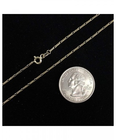 14K REAL Yellow Solid Gold 1.2mm Figaro 3+1 Chain Necklace with Spring Ring Clasp 18.0 Inches $47.74 Necklaces