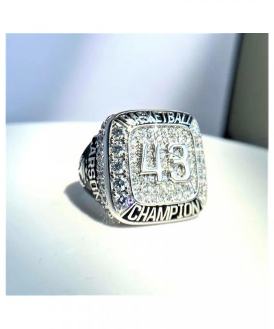 Class Rings for Men 925 Sterling Silver Customized Championship Rings for Men Text/Birthstone/Color Plating/Size Customized t...