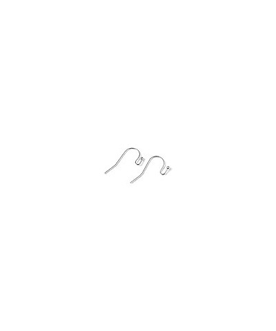 20pcs Sterling Silver Ear Wire Ball Dot French Earring Hooks Connector Dangle E $7.41 Earrings