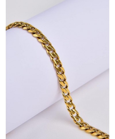 Gold Ankle Bracelets for Women Waterproof Flat Mariner Cuban Rope Snake Anklet Set Layered18K Gold Plated Foot Chain Adjustab...