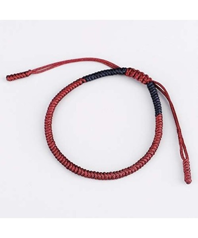 Handmade Weave Tibetan Buddhist Woven Knots Bracelets Mens Womens Lucky Red String Bracelets for Protection Jewelry 2pcs red ...