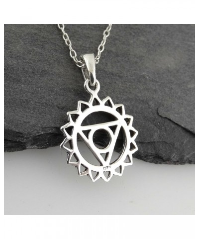 Sterling Silver Religious Symbol Pendant Necklace for Men and Women THROAT CHAKRA OUTLINE $13.63 Necklaces