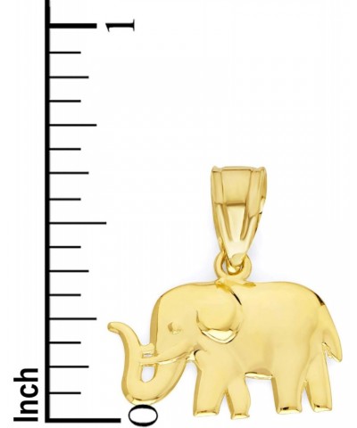 2043-14 10k 10k Real Solid Gold Elephant Pendant, The Symbol of Wisdom and Maternal Instinct, Dainty Lucky Jewelry Gifts for ...