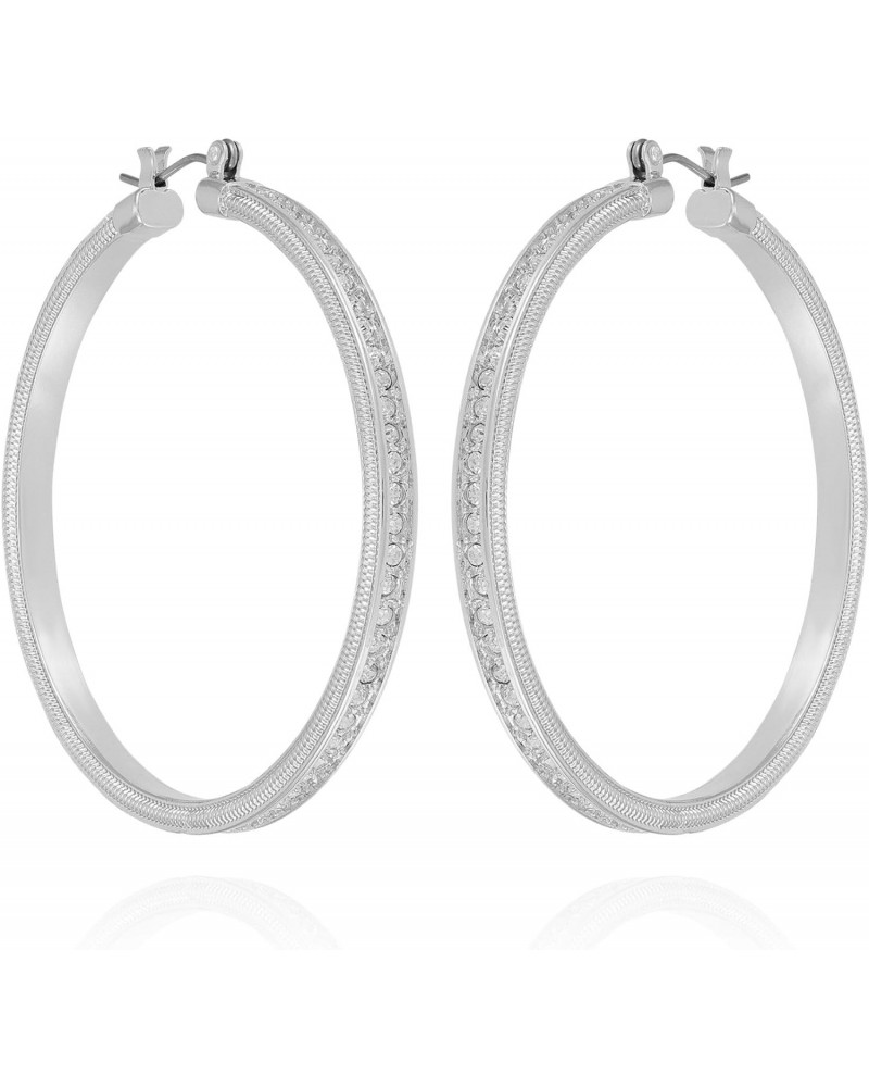 Silvertone Hoop Earrings For Women, 55MM $14.62 Earrings