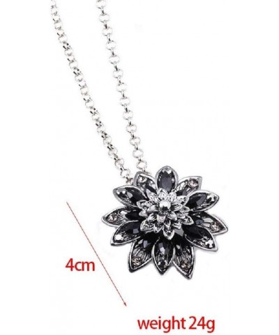 Black Dahlia Necklace Crysta Pendant Necklace Flower Jewelry Custume Accessory for Men Women Girls Type C $12.96 Necklaces