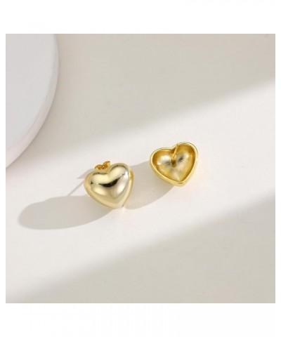 Chunky Gold Earrings for Women Trendy Gold Statement Drop Stud Earrings Dainty Thick Stud Earrings Hypoallergenic 14K Gold Pl...