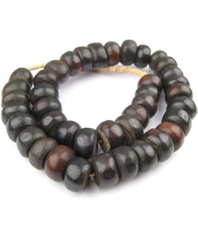 Washed Grey Bone Beads - Full Strand of Fair Trade African Beads - (Faceted, Washed Grey) Large Dark Brown $15.20 Necklaces