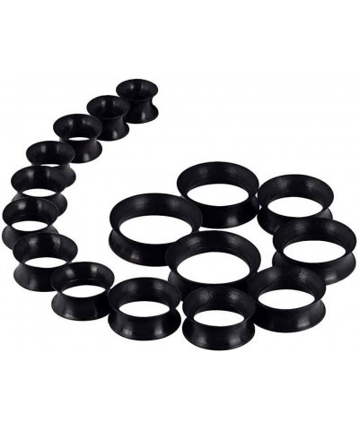 Pair 9/16" (14MM) BLACK SILICONE EARSKIN TUNNELS Double Flare Gauges Super Ultra Thin Soft Flexible Flesh Plugs (2pcs) $6.02 ...