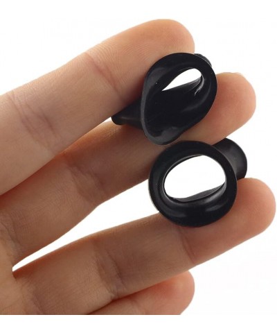 Pair 9/16" (14MM) BLACK SILICONE EARSKIN TUNNELS Double Flare Gauges Super Ultra Thin Soft Flexible Flesh Plugs (2pcs) $6.02 ...