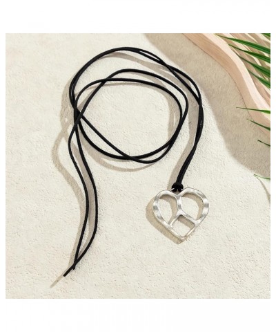 Heart Choker for Women Big Chunky Heart Necklace Puffy Heart Choker Y2K Hollow Heart Choker Necklace Adjustable Velvet Heart ...