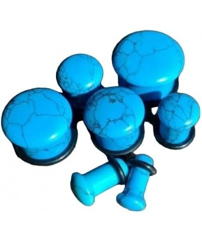 PAIR of Single Flare Turquoise Stone Plugs - Gauges Body Jewelry 9/16" (14mm) $10.73 Body Jewelry