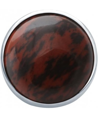 Fashion Natural Stone Breastpin Multicolor Brooch Pin Mahogany Obsidian $11.30 Brooches & Pins