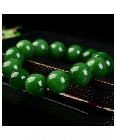 Natural 10mm Green Jade Round Gemstone Beads Stretchy Bangle Bracelet, Bring Good Luck, Wealth, Prosperity and Happiness, Hea...