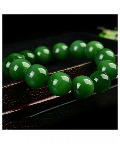 Natural 10mm Green Jade Round Gemstone Beads Stretchy Bangle Bracelet, Bring Good Luck, Wealth, Prosperity and Happiness, Hea...