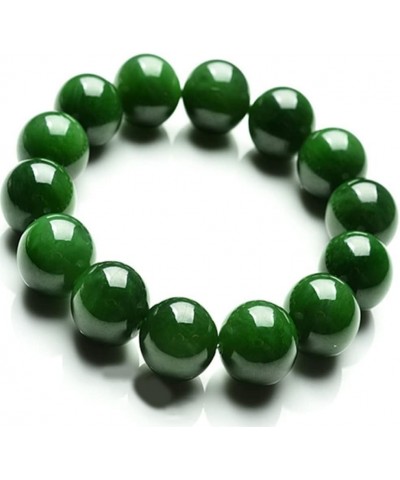 Natural 10mm Green Jade Round Gemstone Beads Stretchy Bangle Bracelet, Bring Good Luck, Wealth, Prosperity and Happiness, Hea...