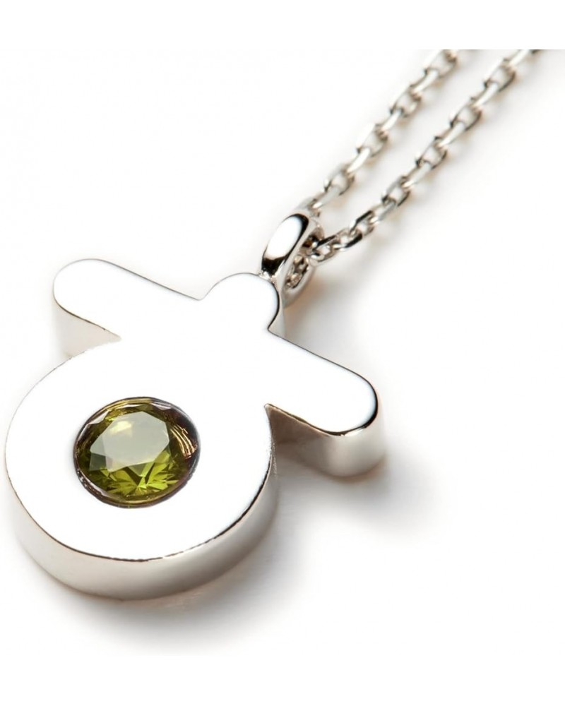 ARANG KOREAN BIRTHSTONE NECKLACE- OR (Original Rhodium) Plated, Cubic, Strong Durability - Fashion Jewelry Peridot (August) $...