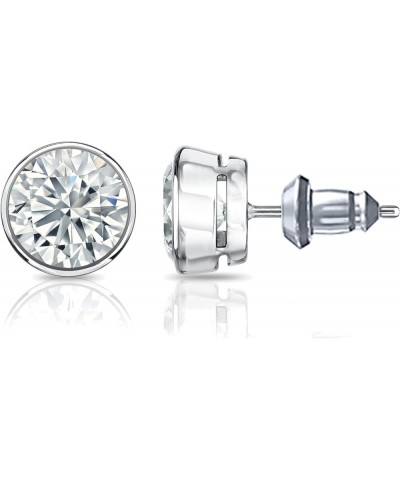 14k Gold Bezel-set Round Diamond Stud Earrings (1/4-2cttw, G-H, SI2-I1) Secure Lock Back White Gold 2.0 carats $327.08 Earrings