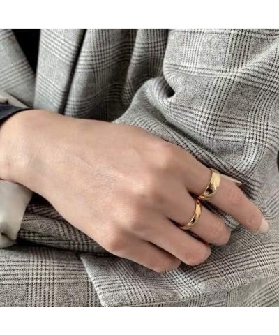 18K Gold Plated Titanium Must-Have Minimalist Stackable Band Ring, Women Gold Jewelry, Never Tarnish 6.0 Millimeters 8 $18.54...