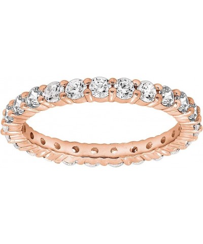 Round Cut Eternity Ring For Women | Rhodium,Yellow Gold & Rose Gold Plated 925 Sterling Silver Infinity Band | 2-2.5-Carats C...