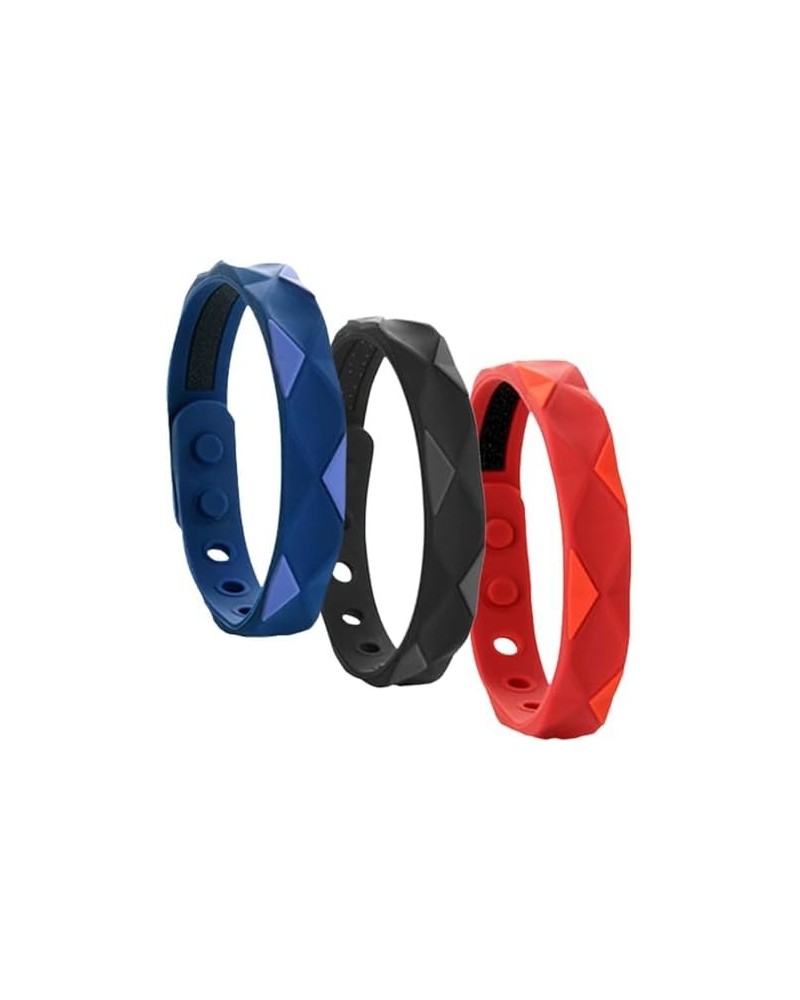 Geekran Sugarreg Bangle, Bangle, Sugarreg Bangle, Bangle for Men and Women Black+Blue+Red $10.20 Bracelets