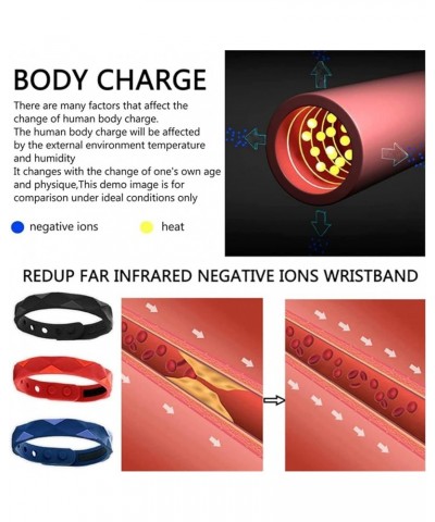 Geekran Sugarreg Bangle, Bangle, Sugarreg Bangle, Bangle for Men and Women Black+Blue+Red $10.20 Bracelets