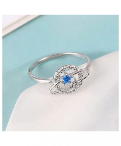 925 Sterling Silver Simple Design Planet Star Ring For Women Girls Fashion Zircon Ring Statement Stacking Rings Wedding Ring ...